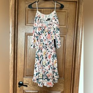Floral Lulu’s Off-the-Shoulder 3/4 Sleeve Dress